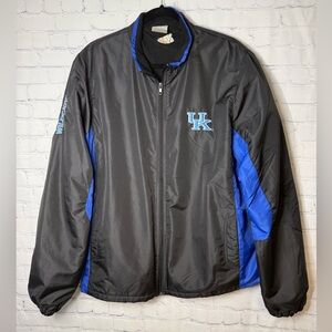 Men’s large black & blue UK Wildcats BBN fleece lined full zip jacket